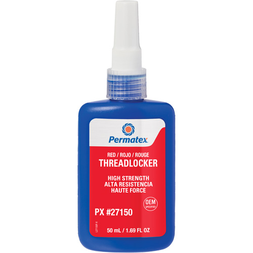 Adh&eacute;sif frein-filet, Rouge, &eacute;lev&eacute;, 50 ml, Bouteille Distribution Industrielle GC