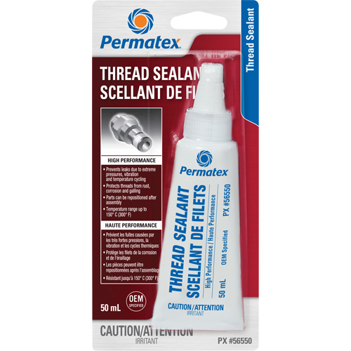 Scellant pour filetage haute performances, Tube, 50 ml, -54° C - 149° C/-65° F - 300° F Distribution Industrielle GC