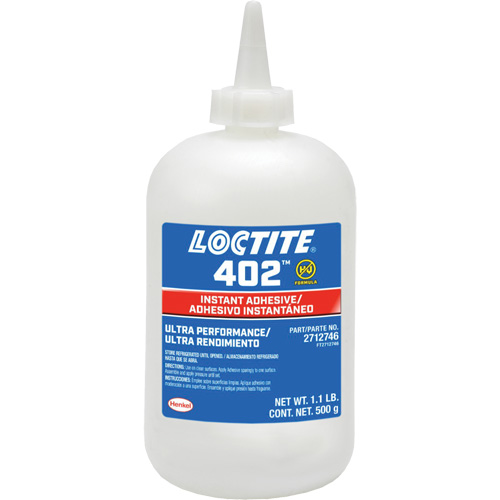 402 Instant Adhesive, Clear, Bottle, 500 g Distribution Industrielle GC