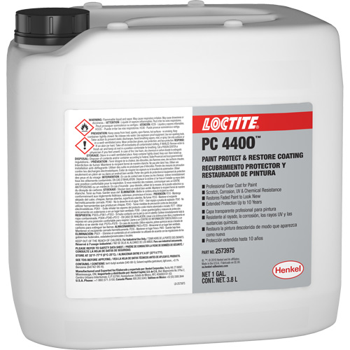 Appr&ecirc;t de protection et de restauration de la peinture PC 4400, 3,8 L, Cruche, Transparent Distribution Industrielle GC
