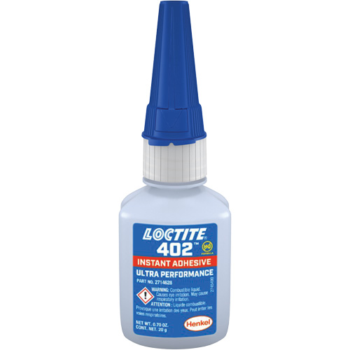 402 Instant Adhesive, Clear, Bottle, 20 g Distribution Industrielle GC