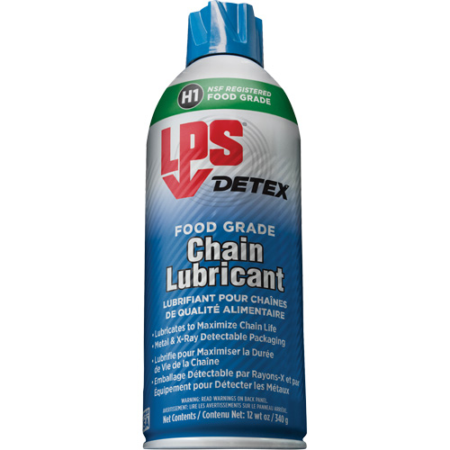 Lubrifiant pour chaîne de qualit&eacute; alimentaire Detex, Canette a&eacute;rosol Distribution Industrielle GC