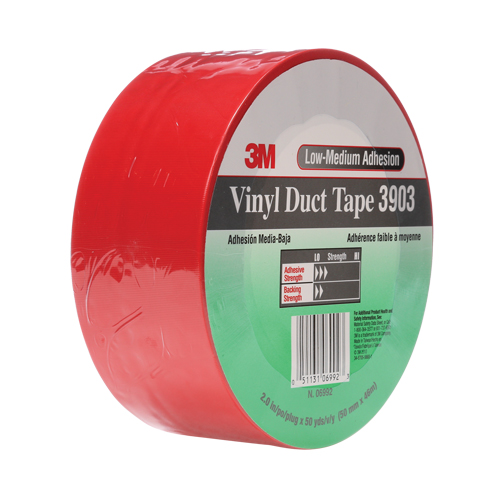 3903 Vinyl Duct Tape, 48 mm (2") W x 46 m (151') L, 6.5 mils, Red Distribution Industrielle GC