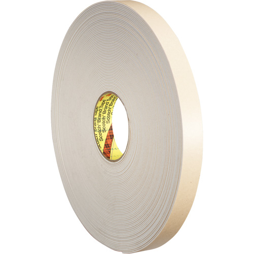 Double-Coated Foam Tape, 66 m (216') L x 25.4 mm (1") W, 31 mils, Polyethylene Distribution Industrielle GC