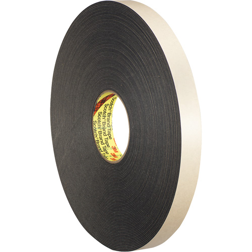 Double-Coated Foam Tape, 33 m (108') L x 12.7 mm (1/2") W, 62 mils, Polyethylene Distribution Industrielle GC