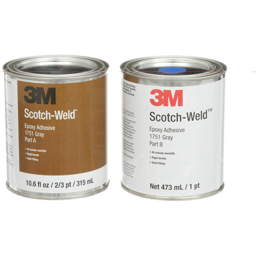 Scotch-Weld Adhesive, 16 fl. Oz., Tube, Two-Part, Grey Distribution Industrielle GC