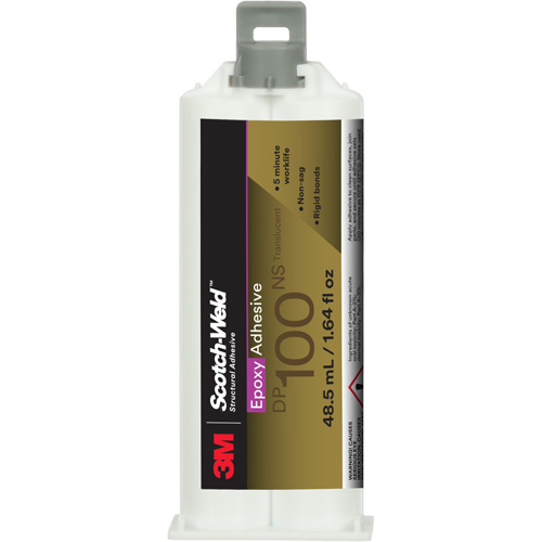 Adh&eacute;sif Scotch-Weld, 1,64 liq. oz., Cartouche, Deux composants, Translucide Distribution Industrielle GC