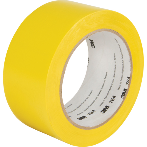 Ruban en vinyle pour travaux g&eacute;n&eacute;raux 764, 50,8 mm (2") la x 32,9 m (108') lo, 5 mils, Jaune Distribution Industrielle GC