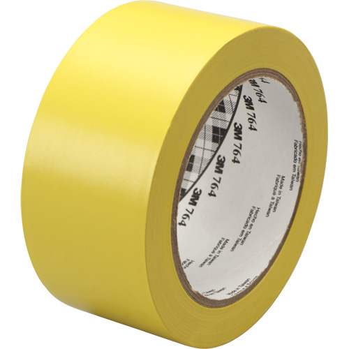 Ruban en vinyle pour travaux g&eacute;n&eacute;raux 764, 1245 mm (49") la x 32,9 m (108') lo, 5 mils, Jaune Distribution Industrielle GC