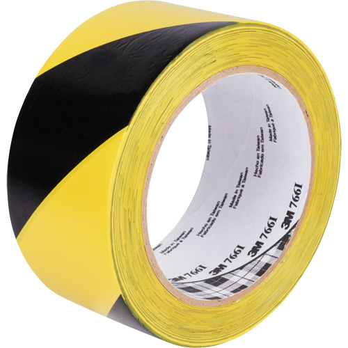 Hazard Warning Tape 766, 50.8 mm (2") x 33 m (108'), Black/Yellow Distribution Industrielle GC