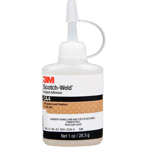 Scotch-Weld Instant Adhesive CA4, Clear, Bottle, 1 oz. Distribution Industrielle GC