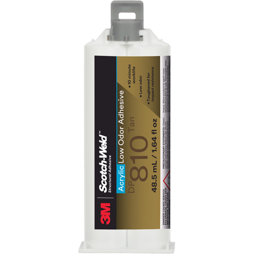 Adh&eacute;sif acrylique &agrave; faible odeur Scotch-Weld, Deux composants, Cartouche, 1,64 liq. oz., Blanc cass&eacute; Distribution Industrielle GC