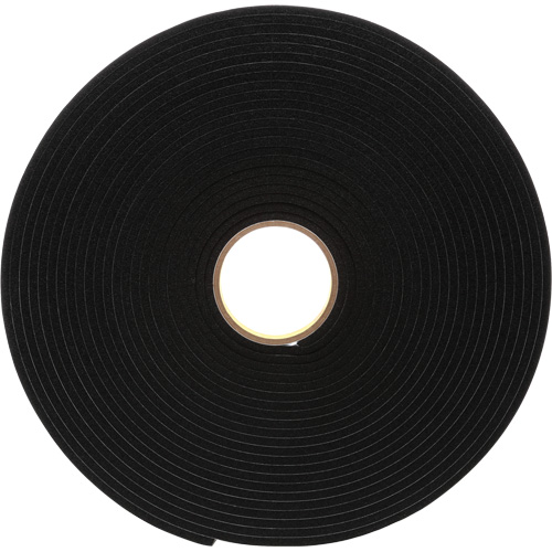 Ruban de mousse en vinyle 4504, 25,4 mm (1") la x 16,5 m (54') lo, 250 mils, Noir Distribution Industrielle GC