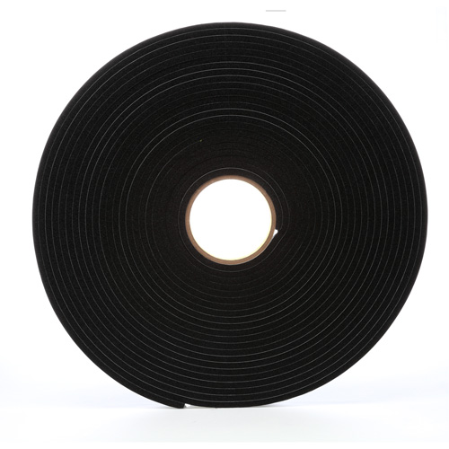 4504 Vinyl Foam Tape, 19 mm (3/4") W x 16.5 m (54') L, 250 mils, Black Distribution Industrielle GC