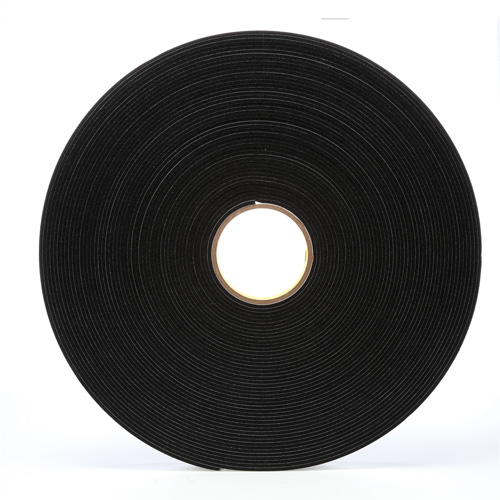 Ruban en mousse de vinyle 4508, 25,4 mm (1") la x 32,9 m (108') lo, 125 mils, Noir Distribution Industrielle GC