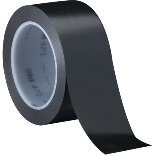 Ruban en vinyle 471, 12 mm (1/2") la x 32,9 m (108') lo, 5,3 mils, Noir Distribution Industrielle GC