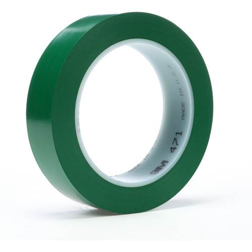 Ruban en vinyle 471, 19 mm (3/4") la x 32,9 m (108') lo, 5,2 mils, Vert Distribution Industrielle GC