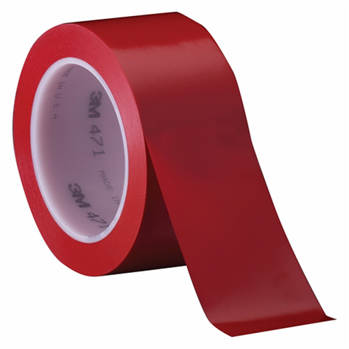 Ruban en vinyle 471, 6 mm (1/4") la x 32,9 m (108') lo, 5,2 mils, Rouge Distribution Industrielle GC