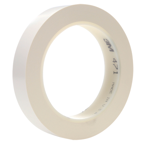 471 Vinyl Tape, 19 mm (3/4") W x 32.9 m (108') L, 5.3 mils, White Distribution Industrielle GC