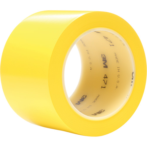 Ruban en vinyle 471, 76,2 mm (3") la x 32,9 m (108') lo, 5,2 mils, Jaune Distribution Industrielle GC