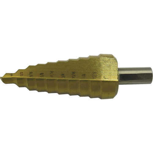 Jet-Kut&reg; 10-Step Super Premium M35 Step Drill, 1/4" - 1" , 1/32" Increments, High Speed Steel Distribution Industrielle GC