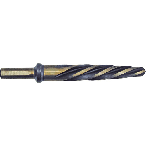 Al&eacute;soir pour automobile noir et or de premi&egrave;re qualit&eacute; Jet-Kut, 3/4", Cannelure Spirale, Acier rapide, Tige 3 m&eacute;plats Distribution Industrielle GC