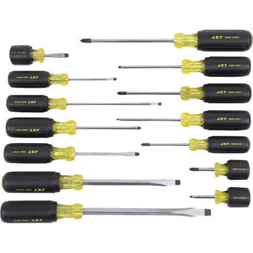 JKS-14S Cushion Grip Screwdriver Set, 14 Pcs. Distribution Industrielle GC