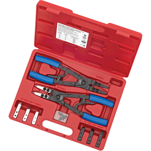 SRP-10S Heavy-Duty Ratcheting Snap Ring Pliers Set, 10 Pieces Distribution Industrielle GC