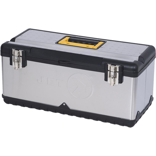 JPSTB-22 Stainless Steel Hand Tool Box, 11" D x 22-1/2" W x 10-3/4" H, Black/Grey Distribution Industrielle GC