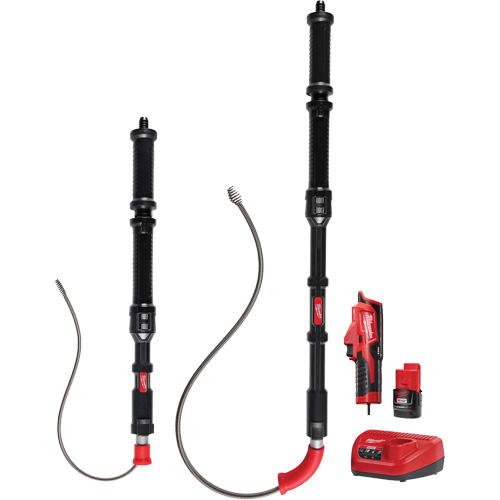 M12 Trapsnake 2-Tool Combo Urinal Auger Kit, Powered, Bulb, 4'/6' Cable Length, 1/2"/3/8" Cable Diameter Distribution Industrielle GC