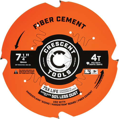 Lame de scie circulaire, 7-1/4", 4 dents, Pour B&eacute;ton Distribution Industrielle GC