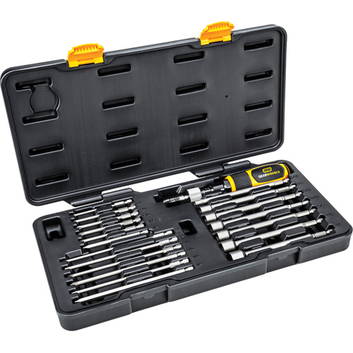 20 Pc. 1/4" Drive Torque Screwdriver Set, 10 - 50 in. lbs. Torque Range, 16" Length Distribution Industrielle GC