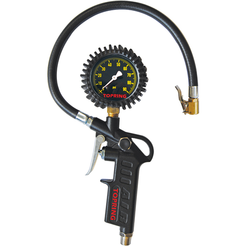 Pistol Grip Dial Inflator Gauge Distribution Industrielle GC
