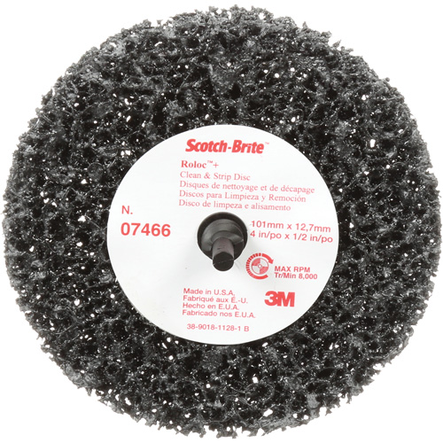 Disque de nettoyage et de d&eacute;capage Clean and Strip Roloc Scotch-Brite, 4" dia., Grain Extra grossier, Carbure de silicium Distribution Industrielle GC
