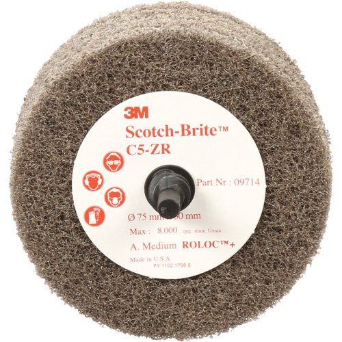 Scotch-Brite Cut & Polish Disc, 75 mm x 30 mm, 20 mm Arbor, Aluminum Oxide, 7500 RPM Distribution Industrielle GC