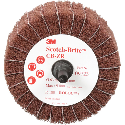 Scotch-Brite Combi-Wheel, 2-1/2" Dia., 180 Grit, Aluminum Oxide Distribution Industrielle GC