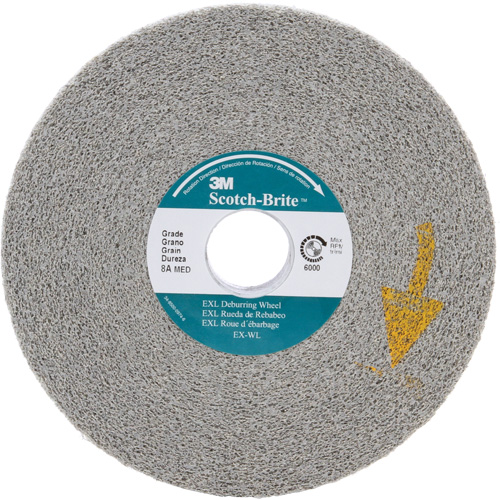 Scotch-Brite EXL Deburring Wheels, 6" x 1", 1" Arbor, Aluminum Oxide Distribution Industrielle GC