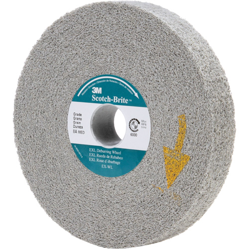 Scotch-Brite EXL Deburring Wheels, 6" x 1", 1" Arbor, Aluminum Oxide Distribution Industrielle GC