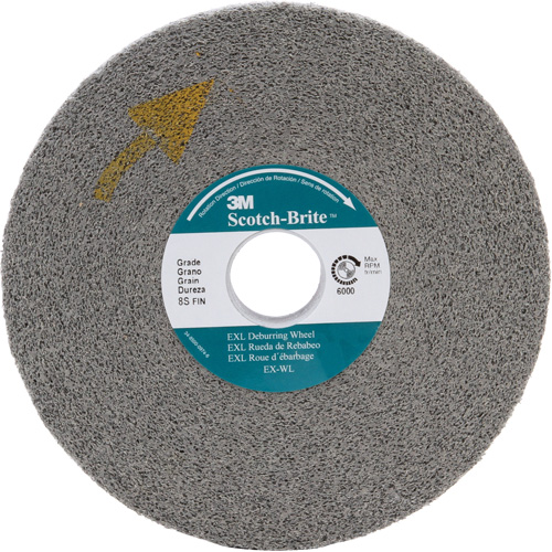 Scotch-Brite EXL Deburring Wheel, 8" x 1", 3" Arbor Distribution Industrielle GC