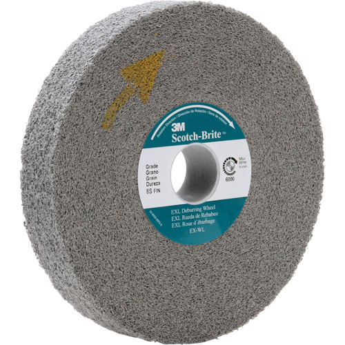 Scotch-Brite EXL Deburring Wheel, 8" x 1", 3" Arbor Distribution Industrielle GC