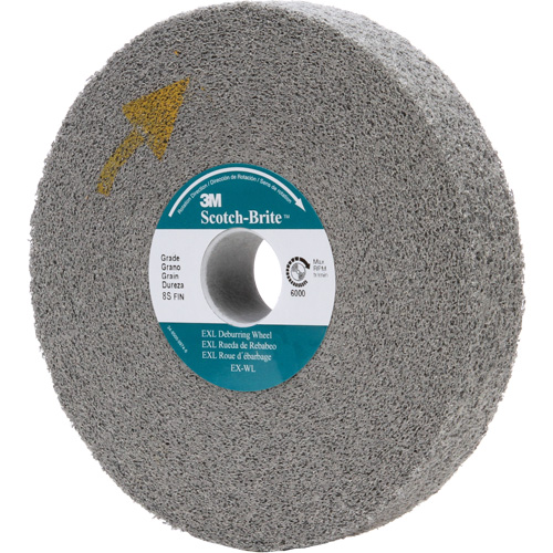 Scotch-Brite EXL Deburring Wheel, 8" x 1", 3" Arbor Distribution Industrielle GC