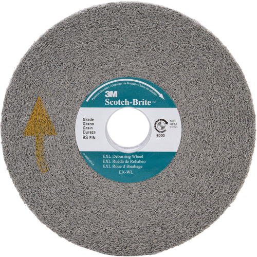 Meule d'&eacute;barbage EXL Scotch-Brite, 6" x 1", Arbre de 1" Distribution Industrielle GC