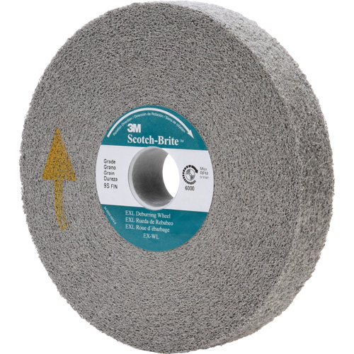 Meule d'&eacute;barbage EXL Scotch-Brite, 6" x 1", Arbre de 1" Distribution Industrielle GC