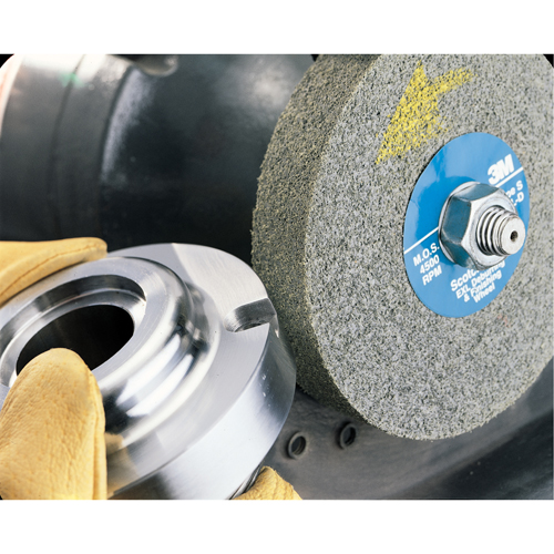 Meules d'&eacute;barbage EXL Scotch-Brite, 6" x 1/2", Arbre de 1", Oxyde d'aluminium Distribution Industrielle GC