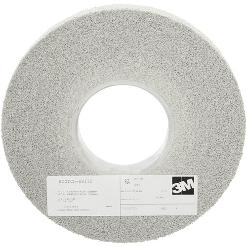 Meules d'&eacute;barbage EXL Scotch-Brite, 8" x 1", Arbre de 3", Oxyde d'aluminium Distribution Industrielle GC