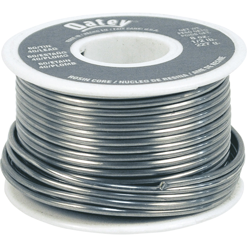M&eacute;tal d'apport 60/40, &agrave; base de plomb, 60 % d'&eacute;tain, 40 % de plomb, &acirc;me Colophane, dia. 0,063" Distribution Industrielle GC