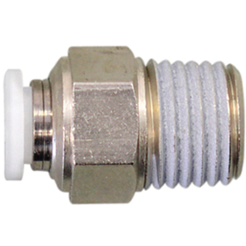 Connecteur filet&eacute; droit, 1/4", Laiton, Filetage NPT Distribution Industrielle GC