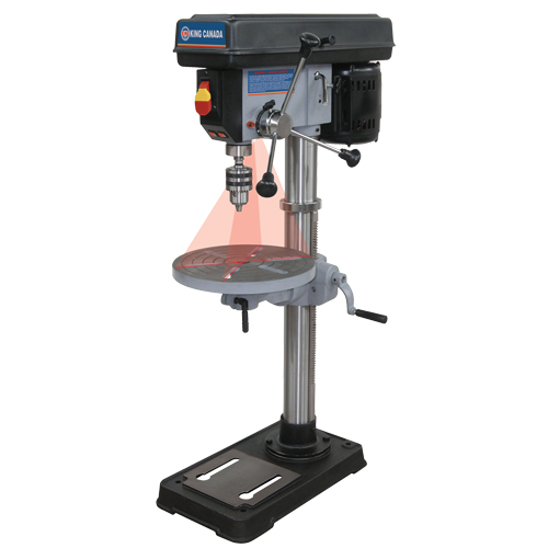 Perceuses &agrave; colonne avec laser, 13", Mandrin 5/8", 3670 tr/min Distribution Industrielle GC