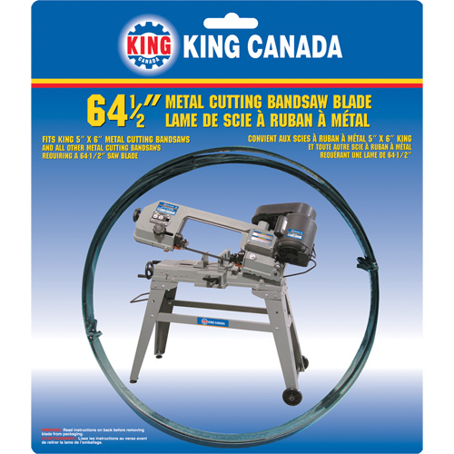 Bandsaw Metal Blade, Carbon Steel, 64-1/2" L x 1/2" W x 0.025" Thick, 10 TPI Distribution Industrielle GC