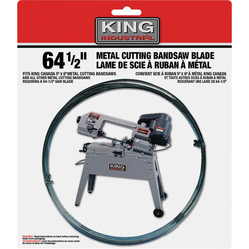 Bandsaw Metal Blade, Carbon Steel, 64-1/2" L x 1/2" W x 0.025" Thick, 24 TPI Distribution Industrielle GC